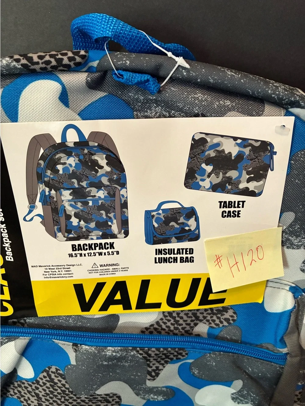 Back to School - Camo backpack bundle
